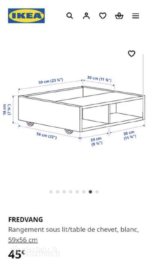 Ikea spintelė po lova - nuotraukos Nr. 2
