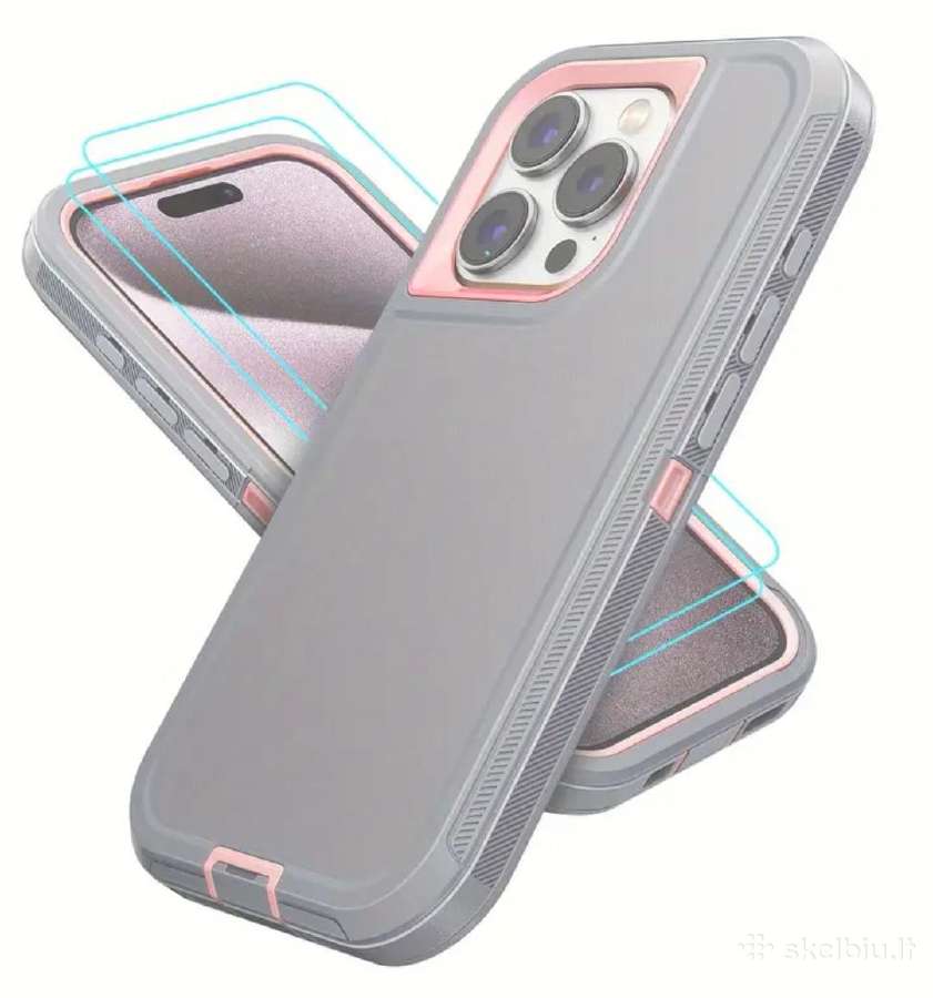 iPhone 15 Pro Max pilkas dėklas - nuotraukos Nr. 3