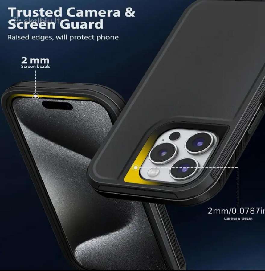 iPhone 15 Pro Max pilkas dėklas - nuotraukos Nr. 4