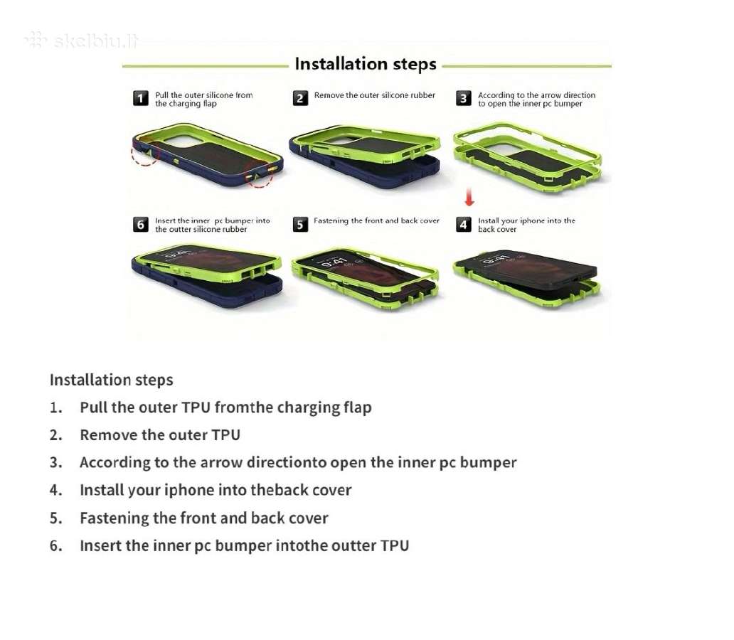 iPhone 15 Pro Max pilkas dėklas - nuotraukos Nr. 7
