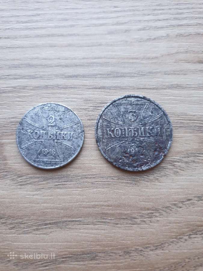 1916 Ost 2 ir 3 kapeikos
