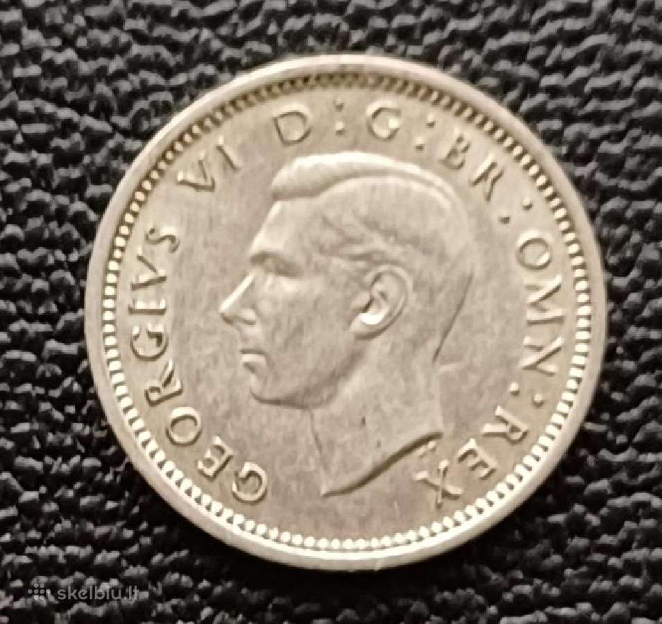 (484) 3 pensai 1937m. UK sidabras. - nuotraukos Nr. 2