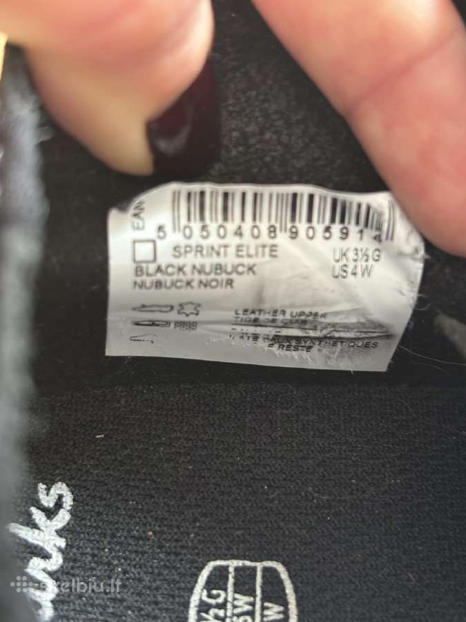 Juodi moteriški sportiniai bateliai Clarks - nuotraukos Nr. 6