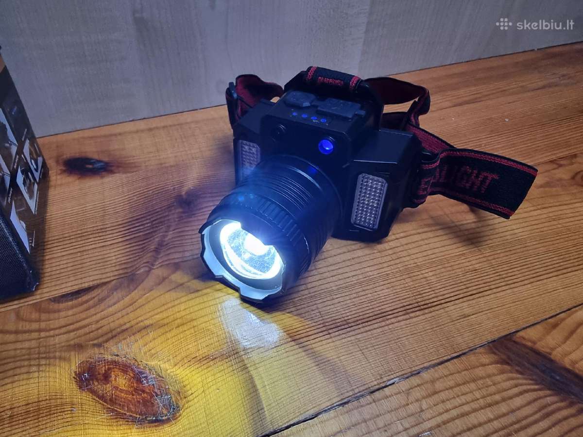 Ultra galingas Įkraunamas žibintas ant galvos, new