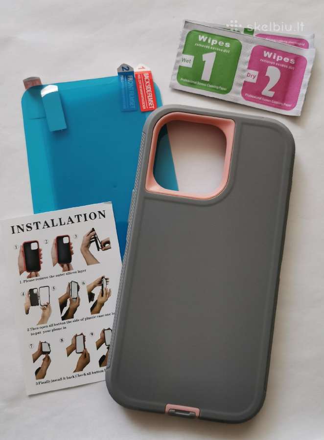 iPhone 15 Pro Max pilkas dėklas