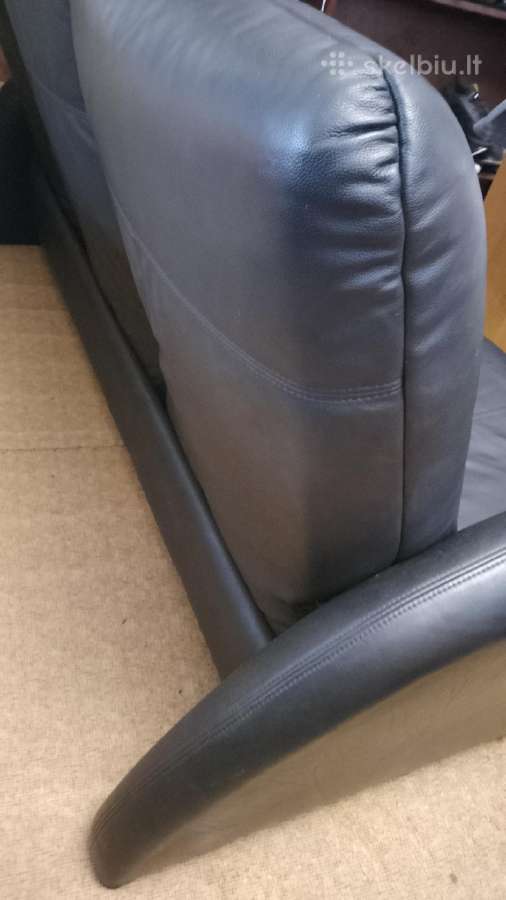 Trivietė odinė "begana"sofa - nuotraukos Nr. 5