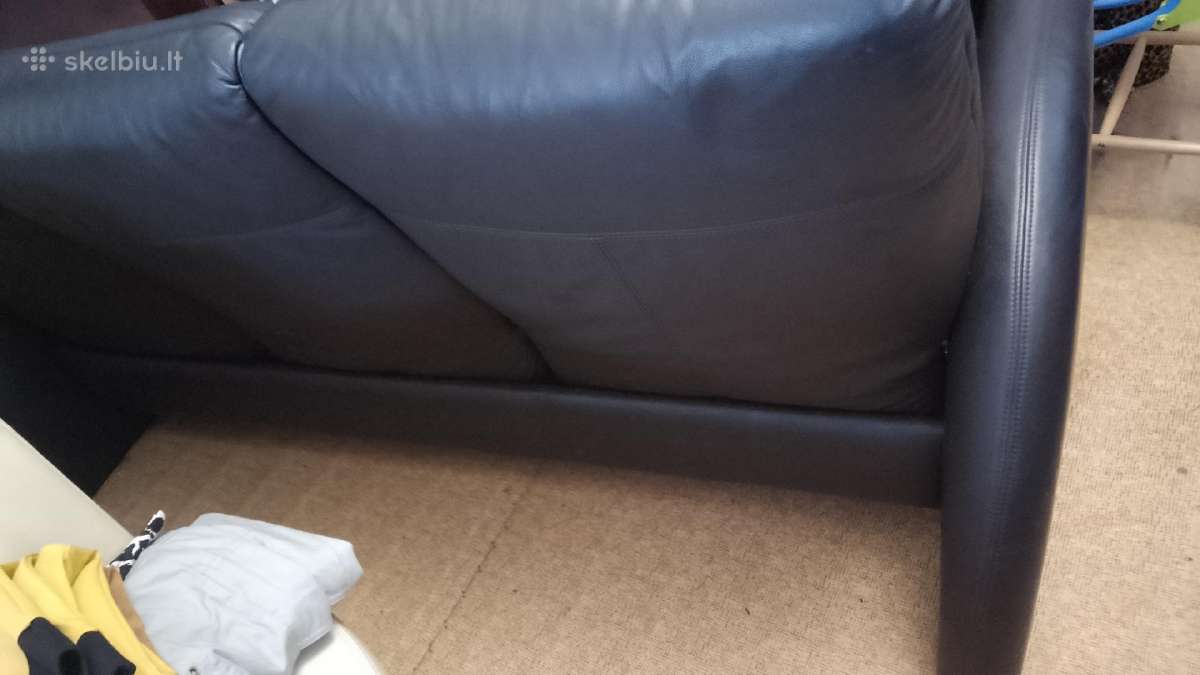 Trivietė odinė "begana"sofa - nuotraukos Nr. 7