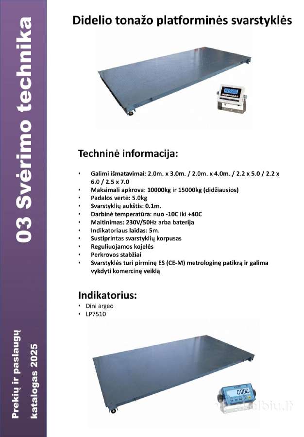 Platforminės svarstyklės - nuotraukos Nr. 6