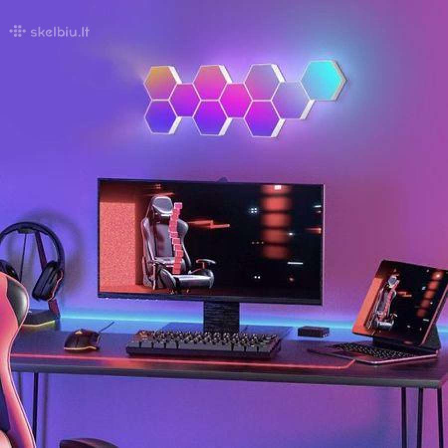 LED Šviestuvas Šešiakampis 8vnt