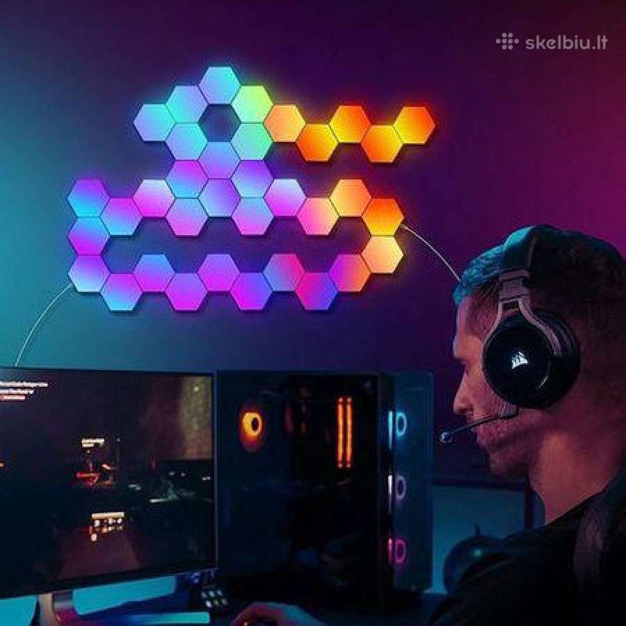 LED Šviestuvas Šešiakampis 8vnt - nuotraukos Nr. 2