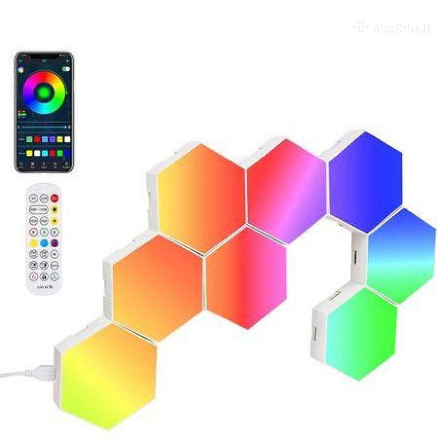 LED Šviestuvas Šešiakampis 8vnt - nuotraukos Nr. 3