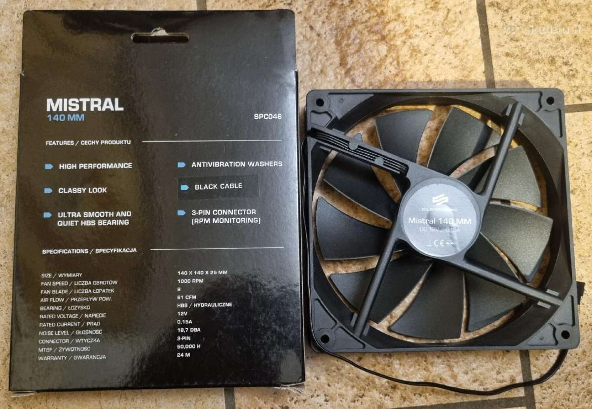 Aušintuvai Mistral 140x140x25