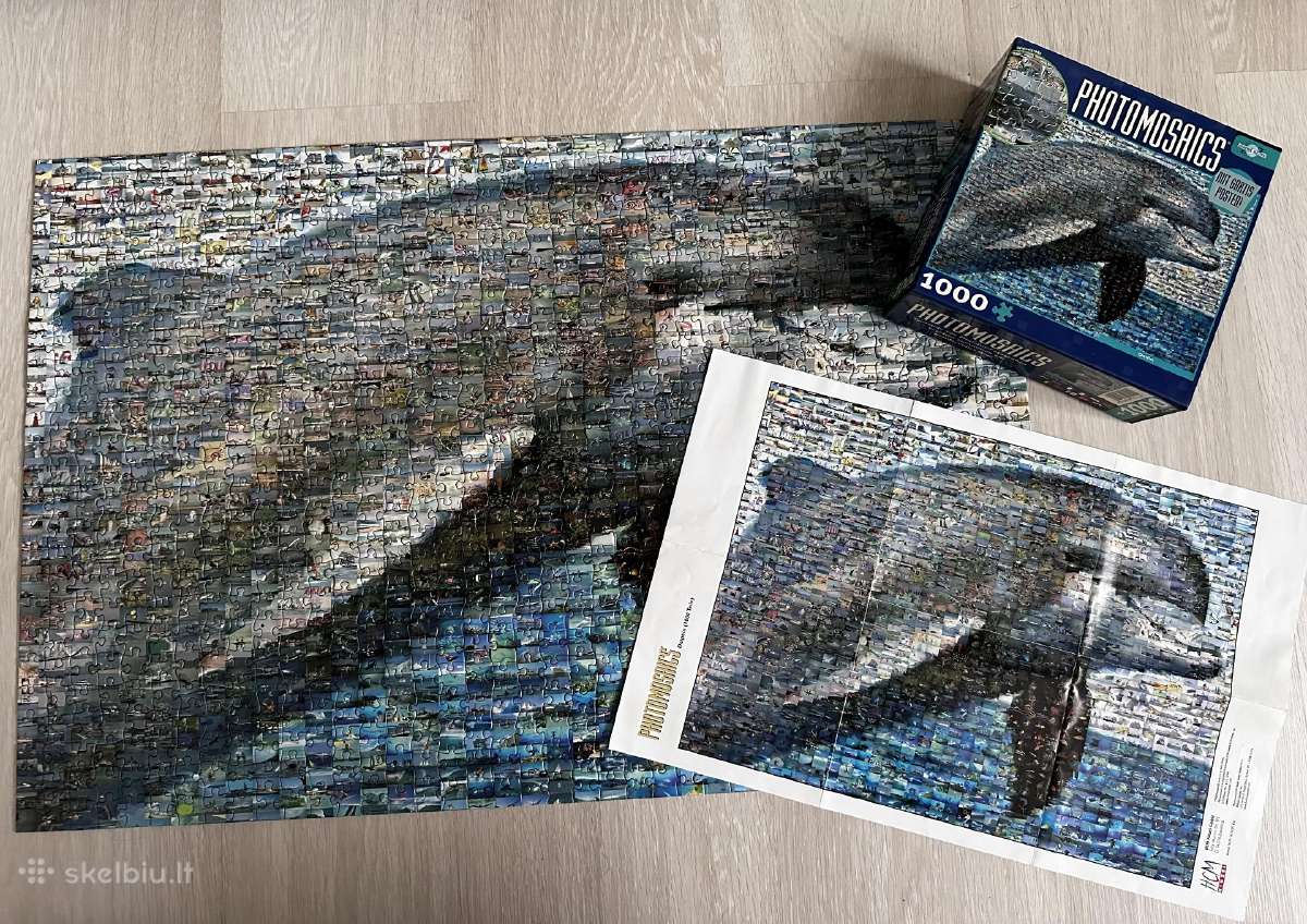 Photomosaics 1000 dalių puzlė Delfinas