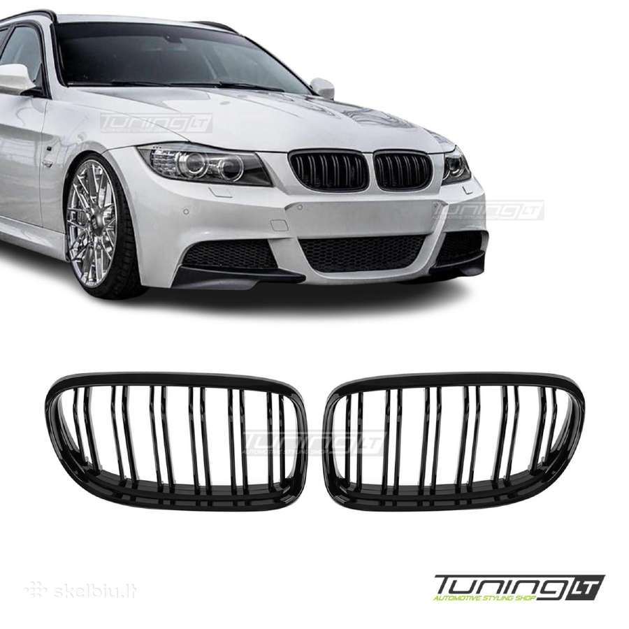 Bmw E90 / E91 skirtos juodos priekinės grotelės