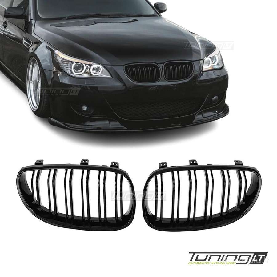 Bmw E60 / E61 skirtos juodos priekinės grotelės