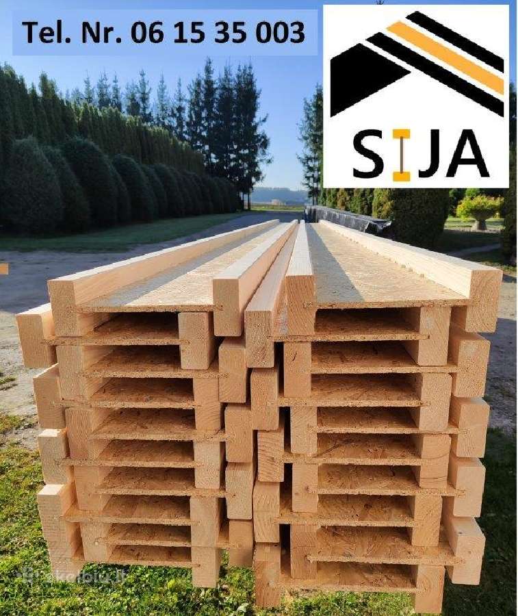 Dvitėjines sijos, i-beam statybinė mediena - nuotraukos Nr. 7
