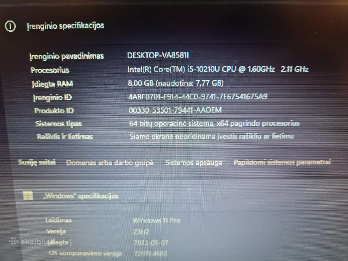 Dell Latitude 15 3510 + 3 mėn. garantija - nuotraukos Nr. 5