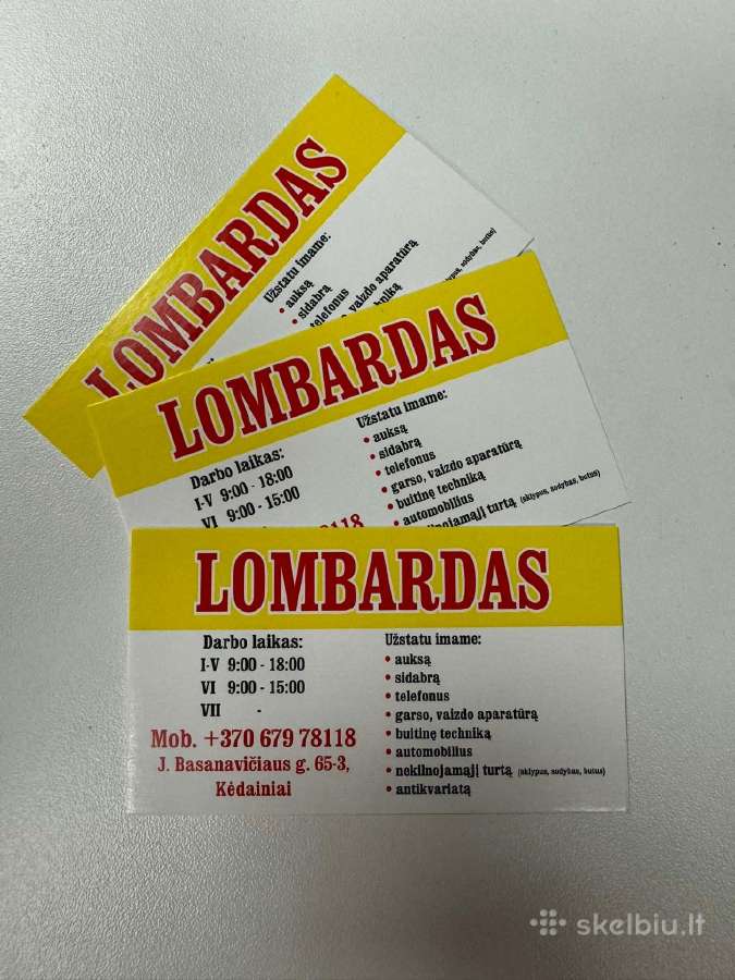 Lombardas Kėdainiuose, J. Basanavičiaus g. 65-3 - nuotraukos Nr. 2