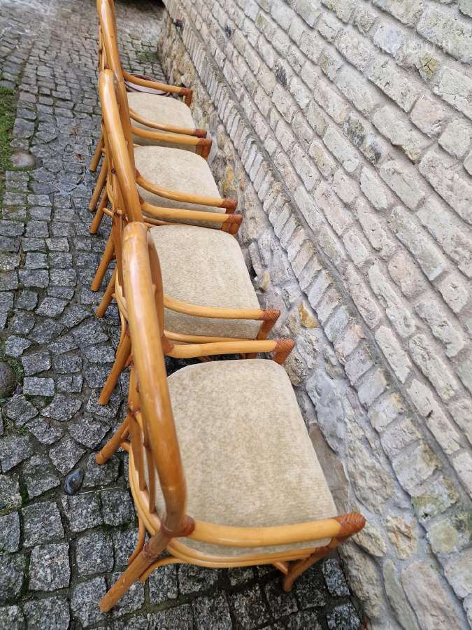 Vintažinės mid century Boho st. ratango kėdės - nuotraukos Nr. 9