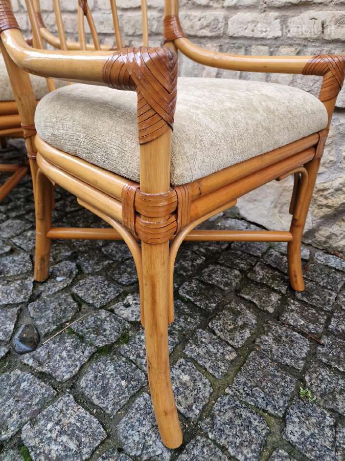 Vintažinės mid century Boho st. ratango kėdės - nuotraukos Nr. 24