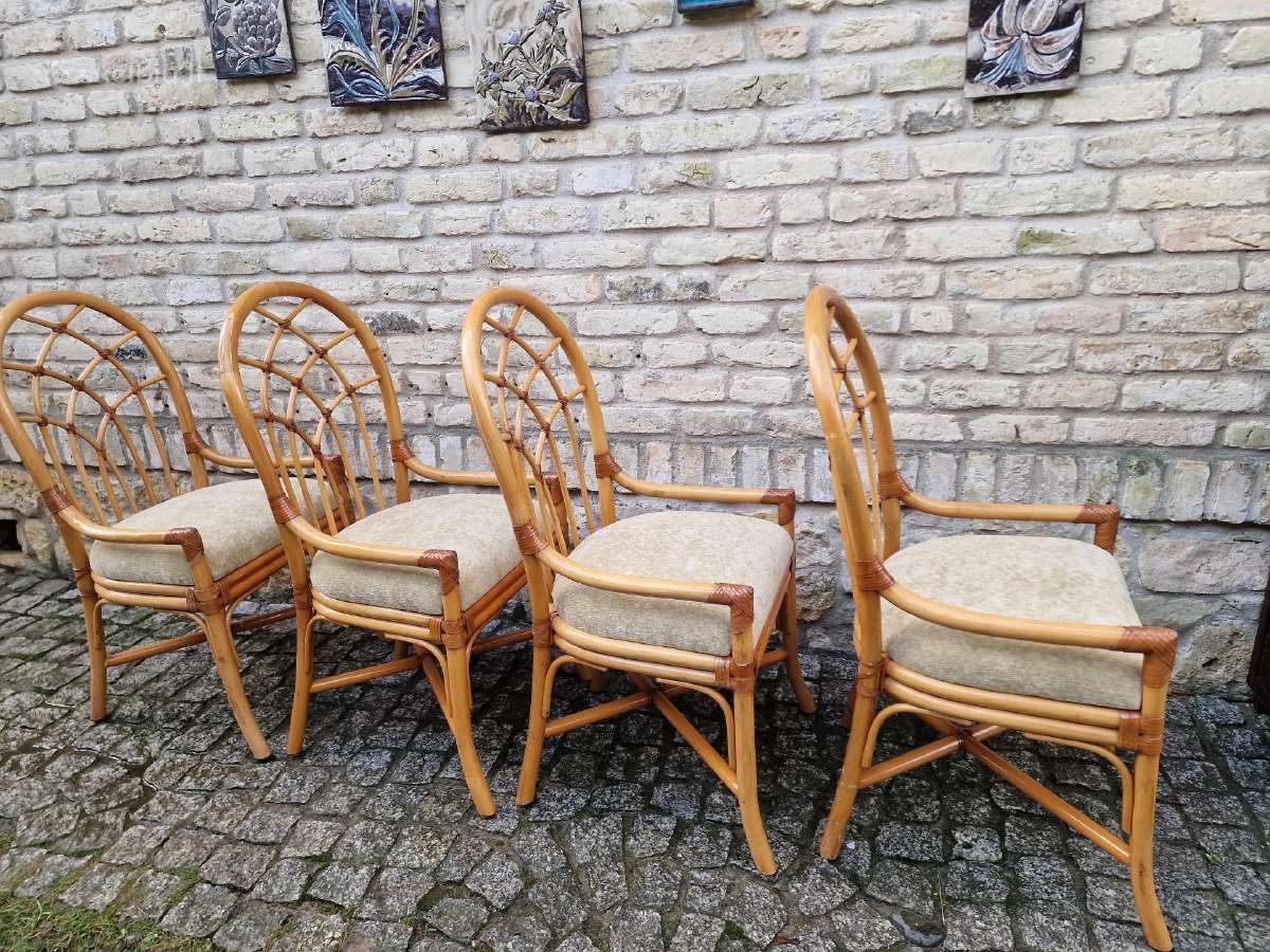 Vintažinės mid century Boho st. ratango kėdės - nuotraukos Nr. 26