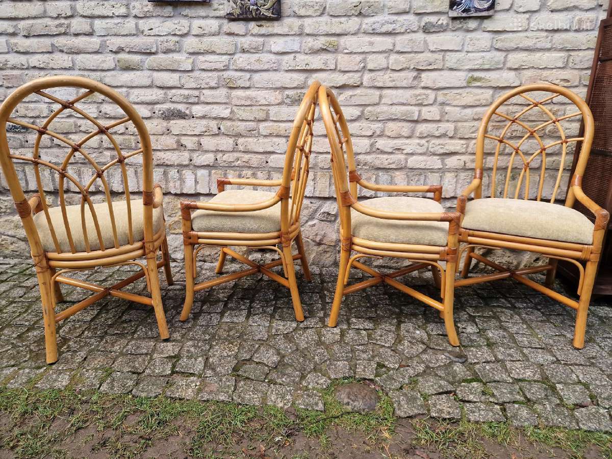 Vintažinės mid century Boho st. ratango kėdės - nuotraukos Nr. 27
