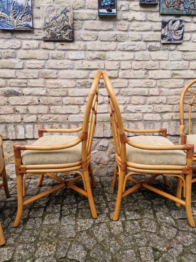 Vintažinės mid century Boho st. ratango kėdės - nuotraukos Nr. 30