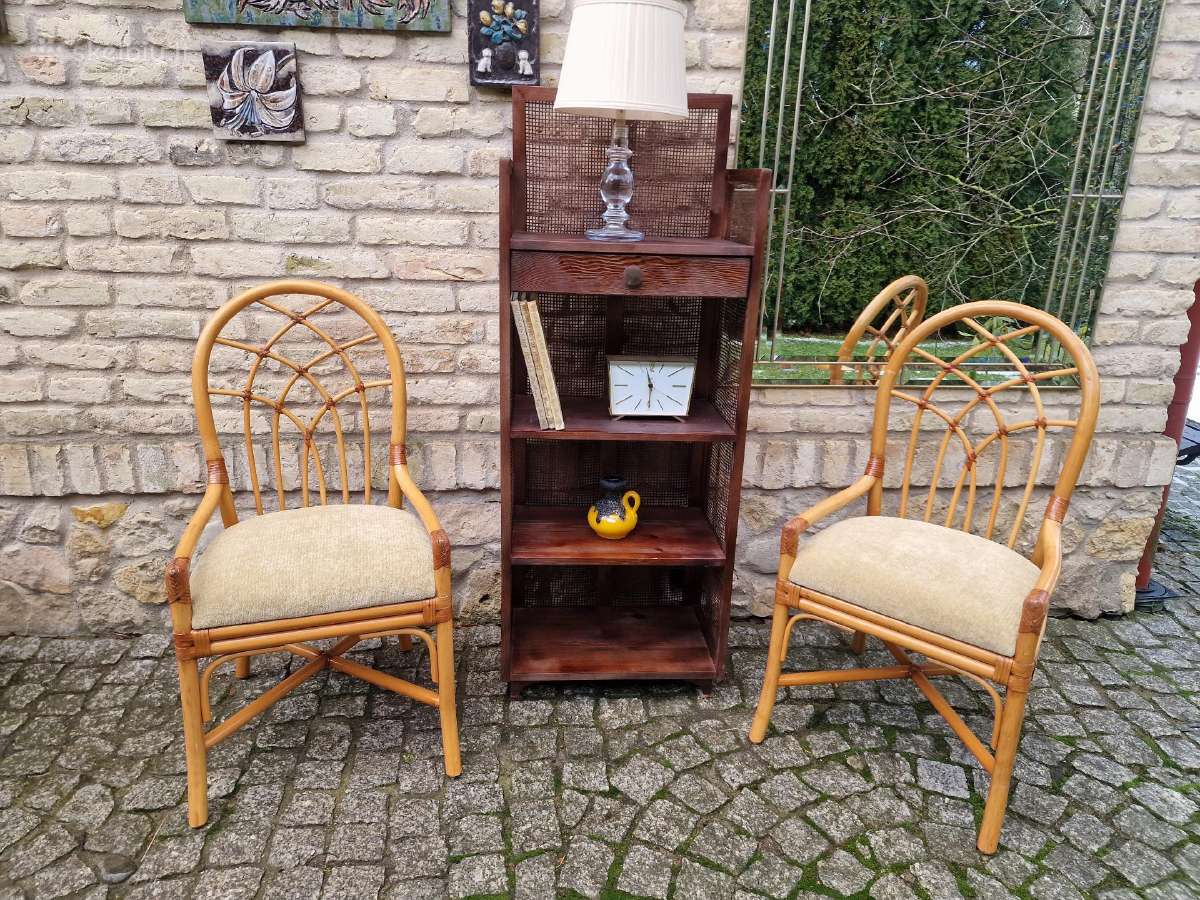 Vintažinės mid century Boho st. ratango kėdės - nuotraukos Nr. 33