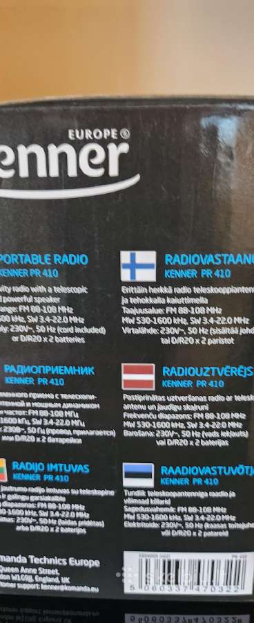 Kenner radijo imtuvas Pr410 - nuotraukos Nr. 3