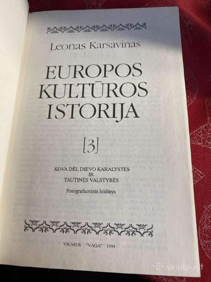 Parduodama Europos kulturos istorija. 1 ir 3 dalys - nuotraukos Nr. 5