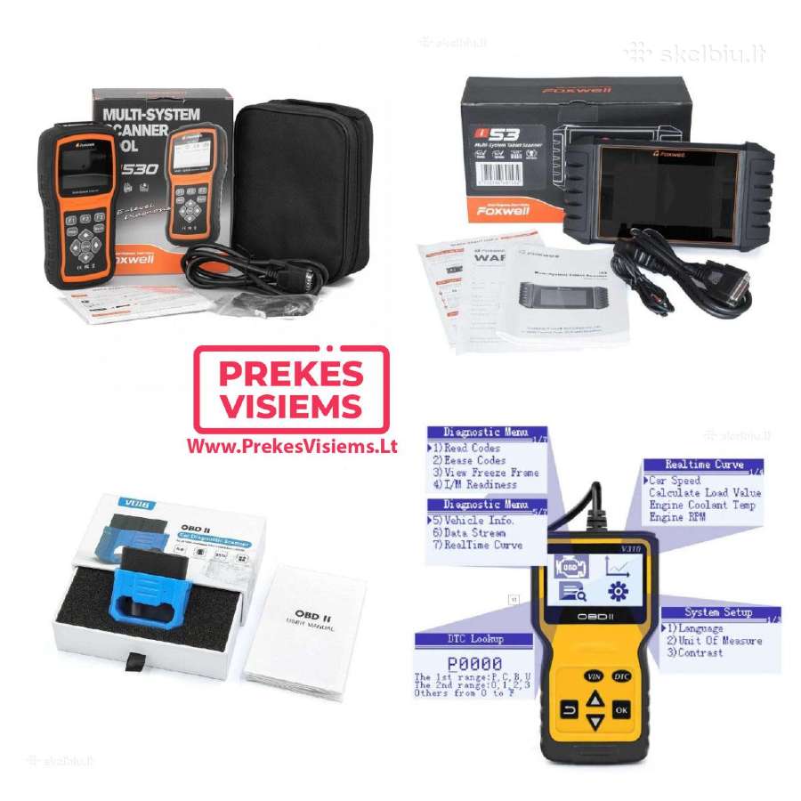 Pigiausiai diagnostikos įranga automobiliui, (LCD)