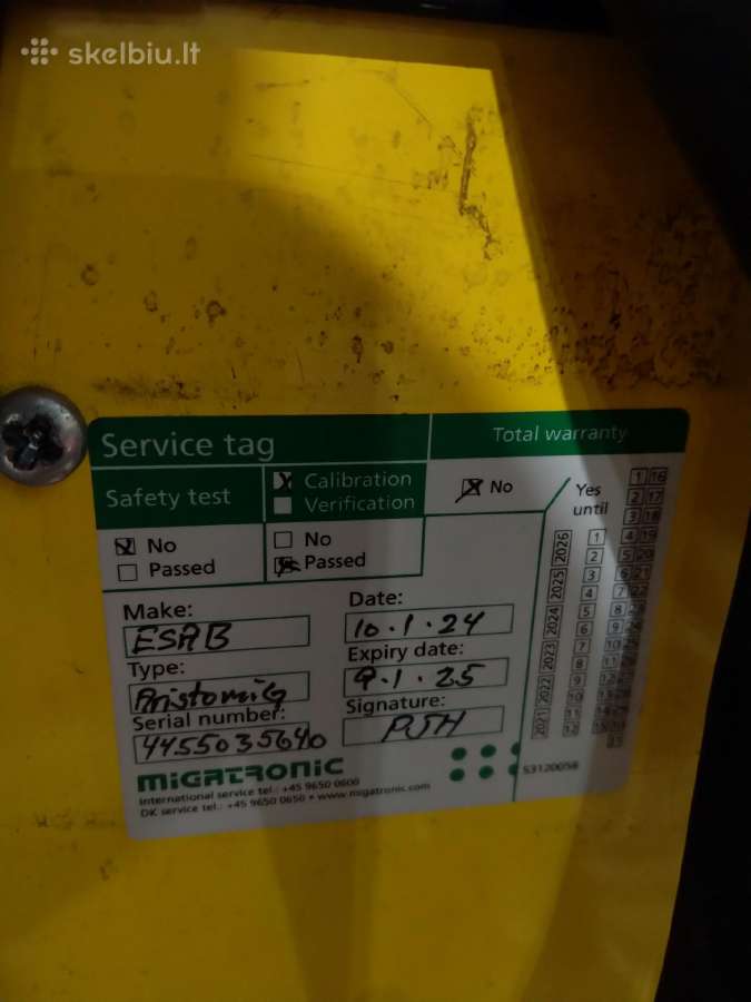 Esab Aristo Tig 4000i T6 - nuotraukos Nr. 7