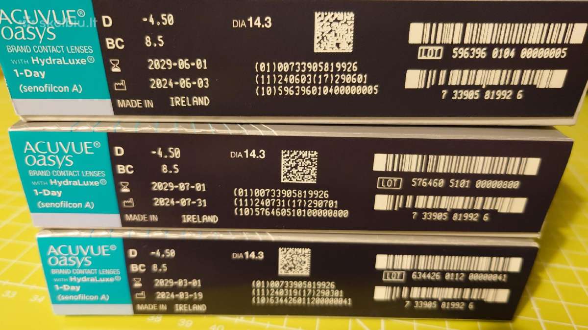 0.66 €/vnt Acuvue Oasys Kontaktiniai Lęšiai -4.50 - nuotraukos Nr. 2