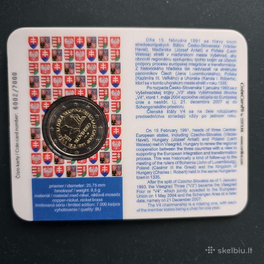 Slovakija 2eu kortelėse Bu - nuotraukos Nr. 3