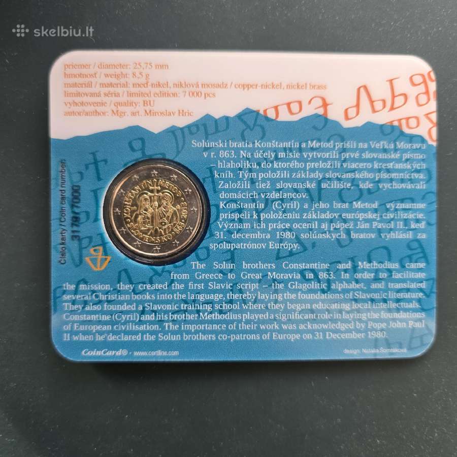 Slovakija 2eu kortelėse Bu - nuotraukos Nr. 9