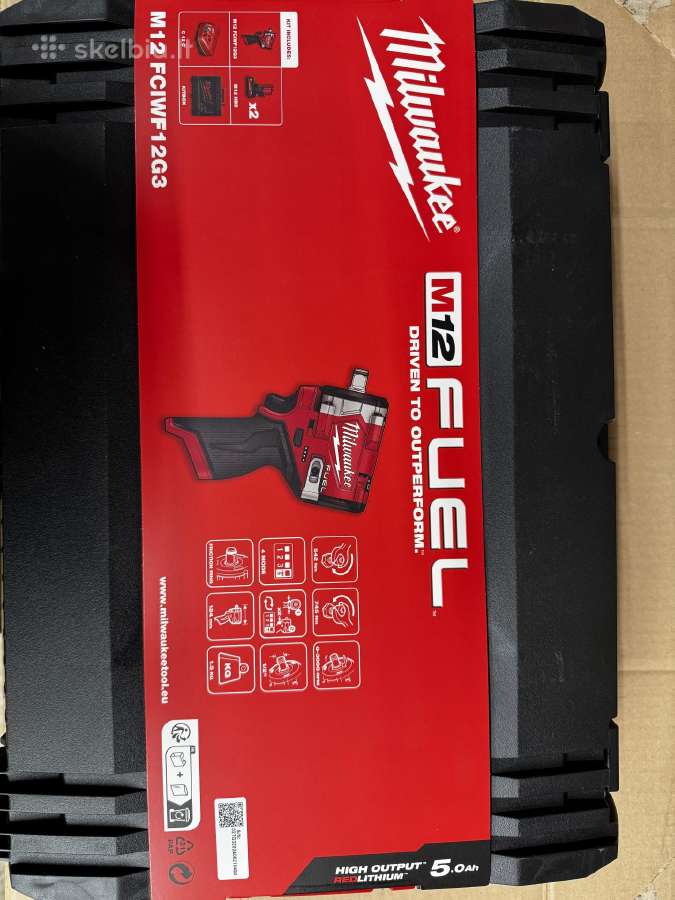 Milwaukee M12fciwf12g3-502x Akum. Smūginis veržl.