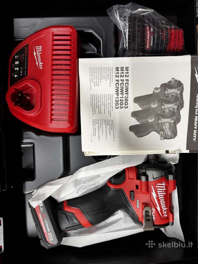 Milwaukee M12fciwf12g3-502x Akum. Smūginis veržl. - nuotraukos Nr. 5