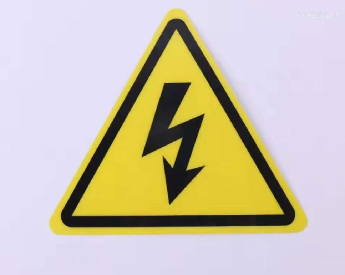 Ženklas-lipdukas „Elektros įtampa“, 3.6mm, Pvc
