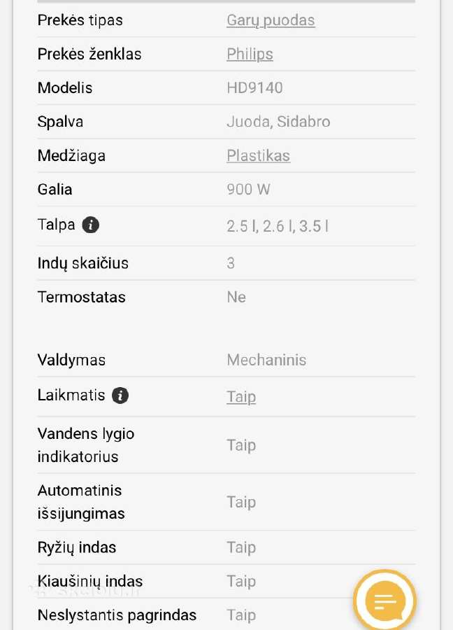 Garų puodas Philips Hd9140 - nuotraukos Nr. 4