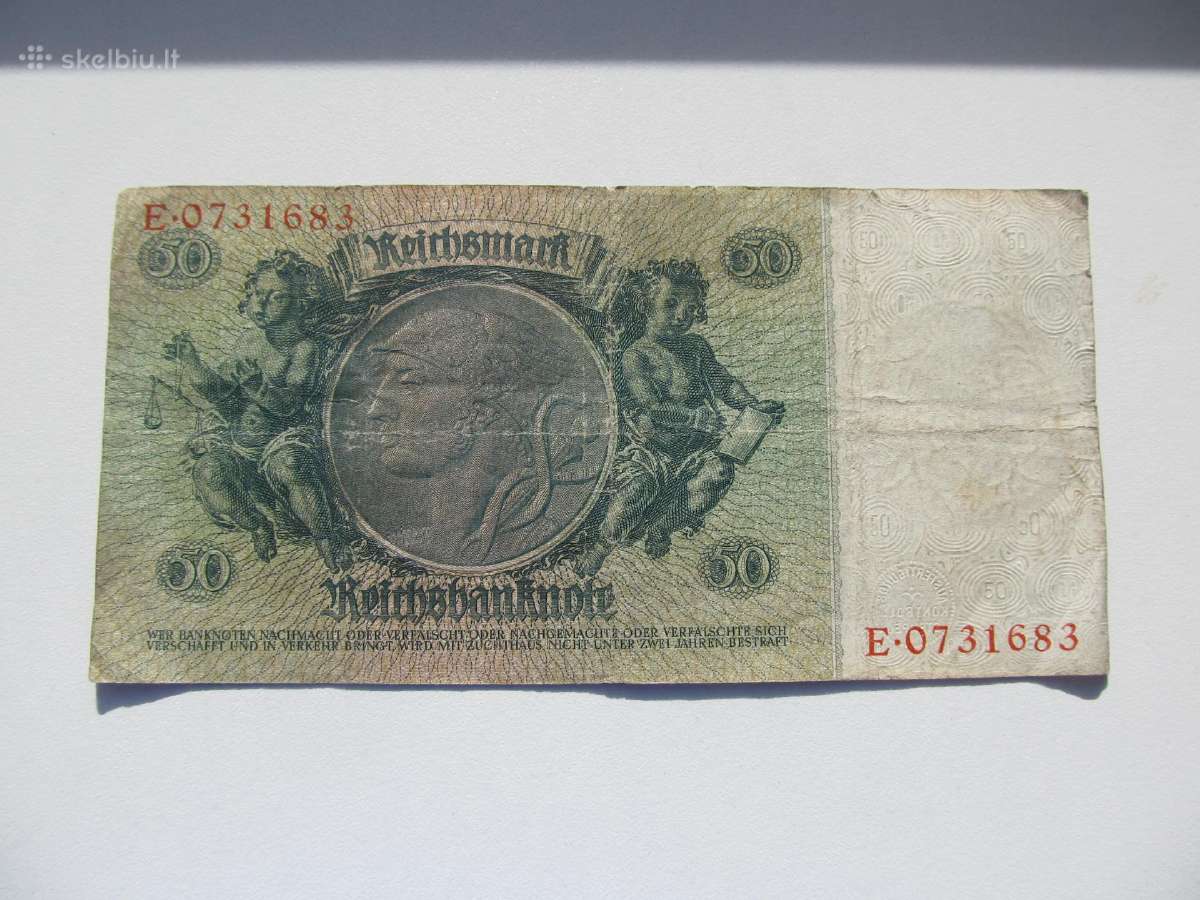 50 reichsmark , Vokietija , 1933 - nuotraukos Nr. 2