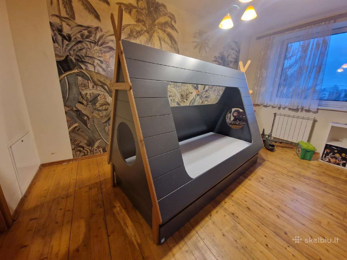 Vaikiška lova palapinė "Bln kids" su daiktadėže