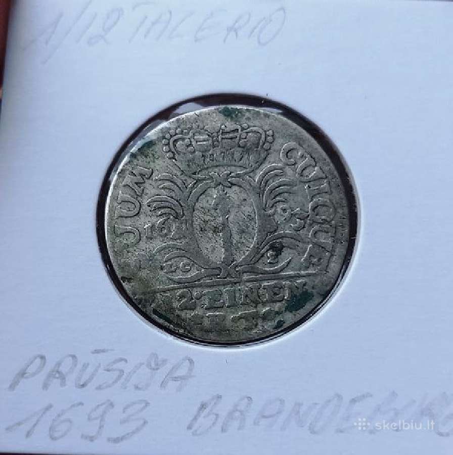 Vokiet- Prūs- Brandeburg 1693 1/12 taler (sidabr) - nuotraukos Nr. 2