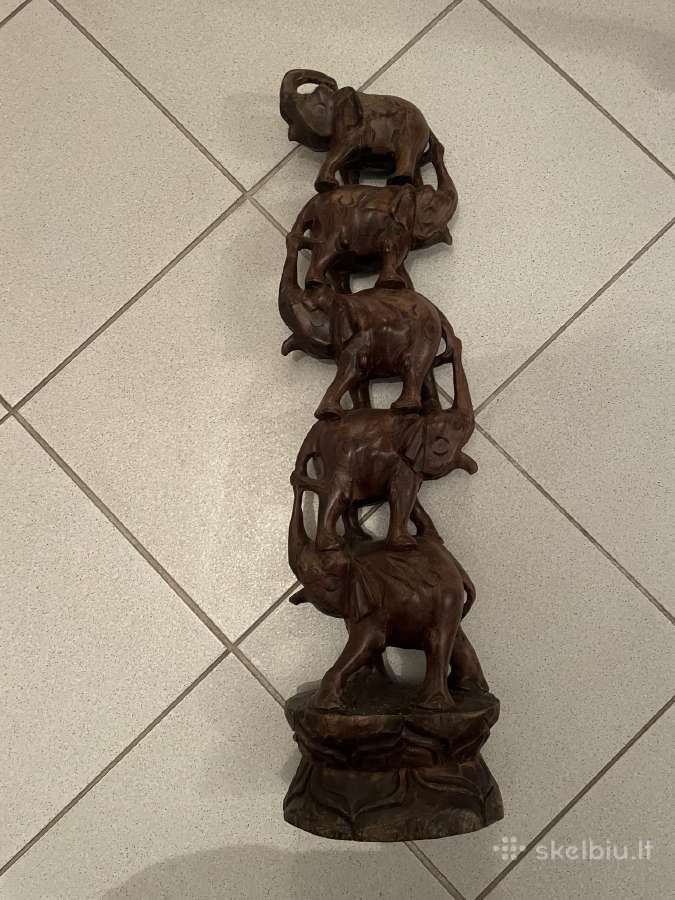 Dramblių bokštas iš Tailandietiško tikmedžio