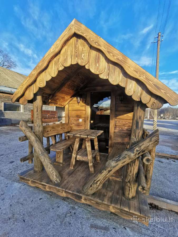 Sauna, karkasinė pirtis "Hobitas"