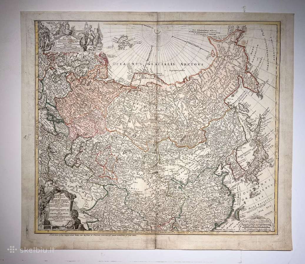 Homann Imperii Russici et Tartariae 1739 žemėlapis - nuotraukos Nr. 2