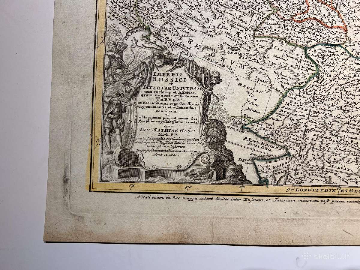 Homann Imperii Russici et Tartariae 1739 žemėlapis - nuotraukos Nr. 3