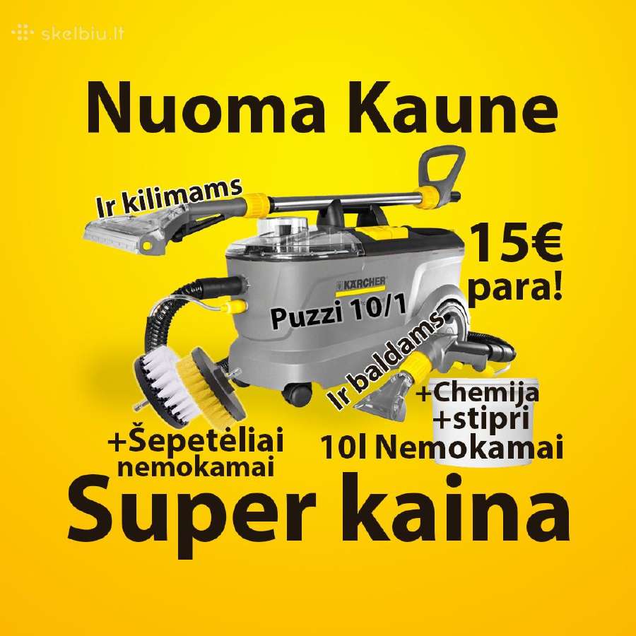 Reik pigiau? Plaunamo siurblio nuoma 15€/d; Įranga - nuotraukos Nr. 11