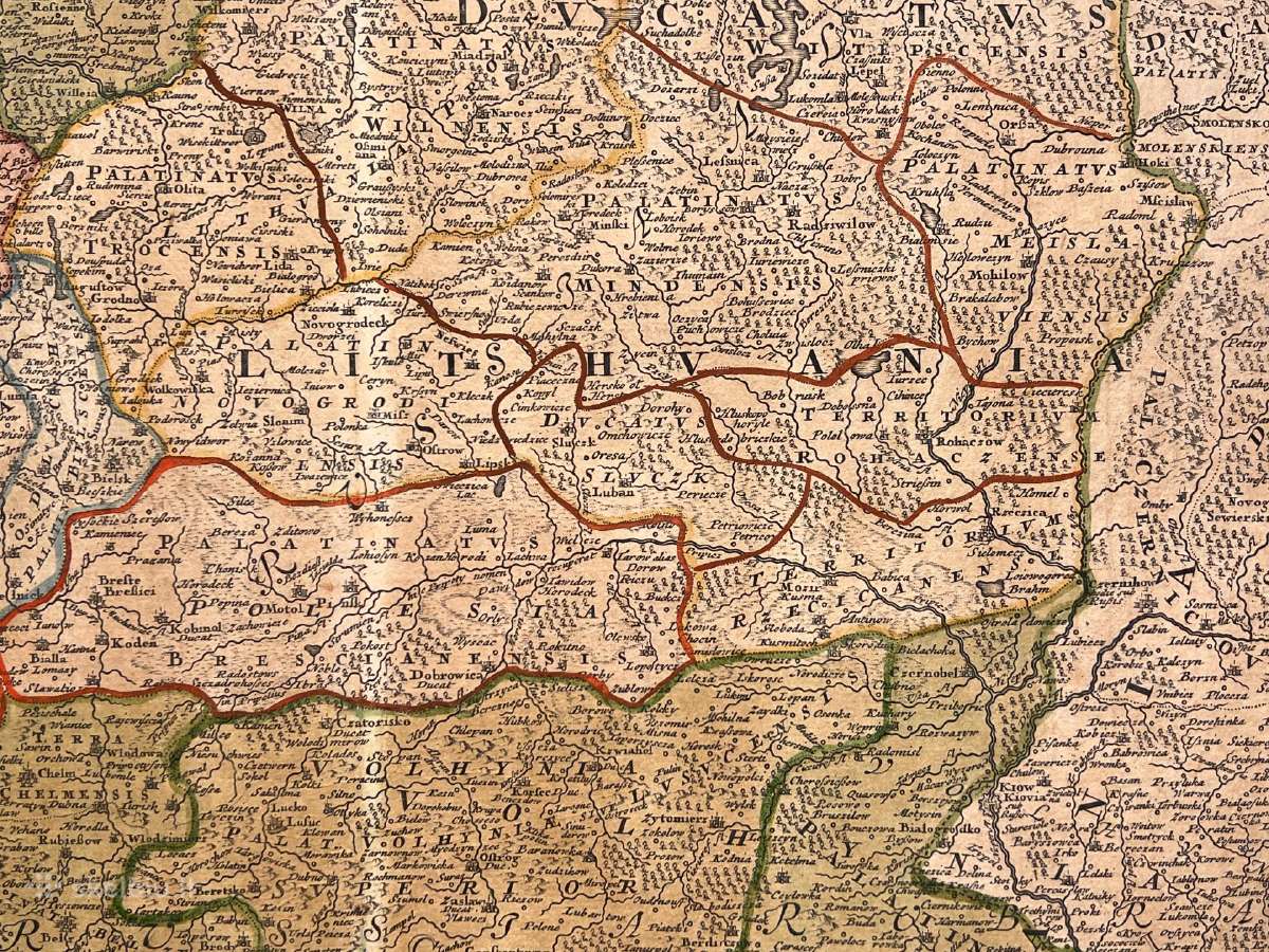 Poloniae Magnique Ducatus Lithuaniae 1739 žemėlapį - nuotraukos Nr. 3
