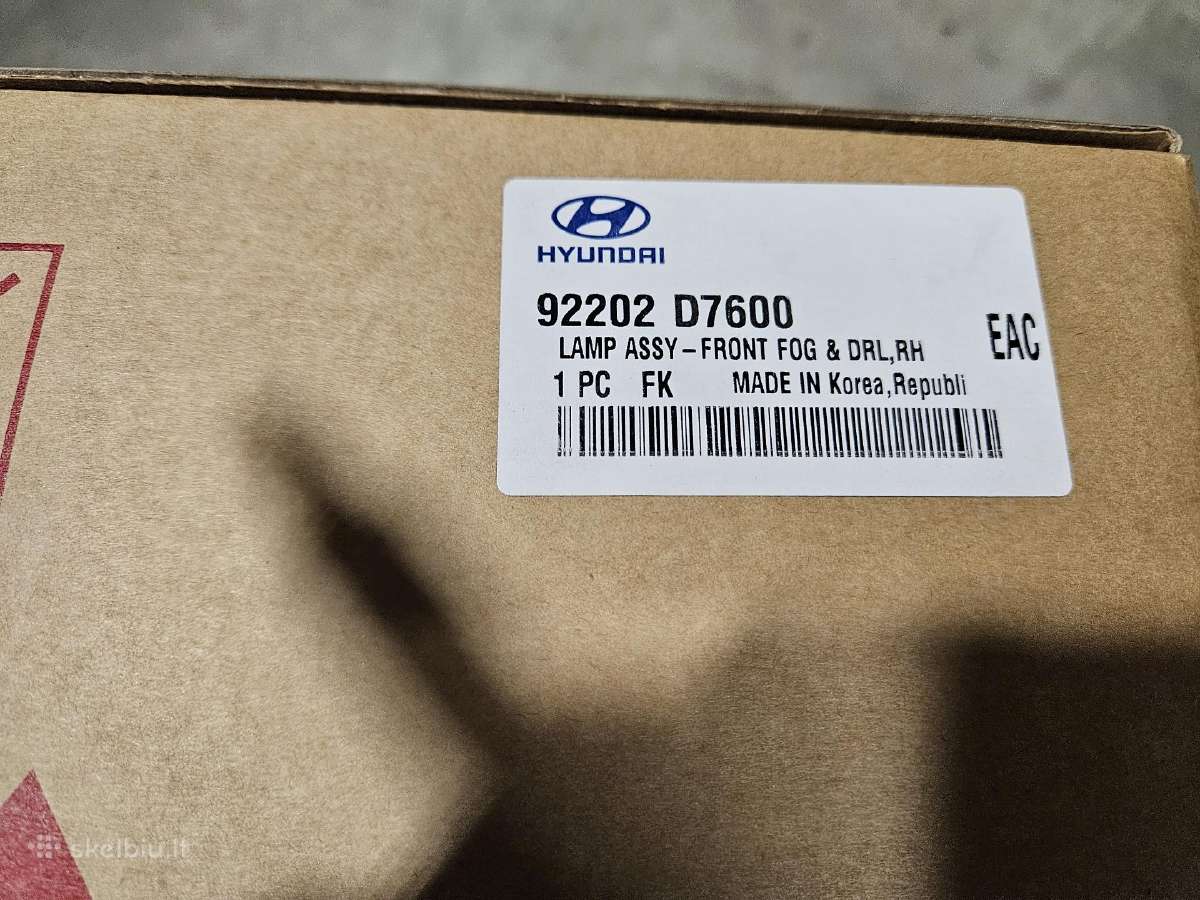 Hyundai Tucson Jm Front fog light Right 92202d7600 - nuotraukos Nr. 9