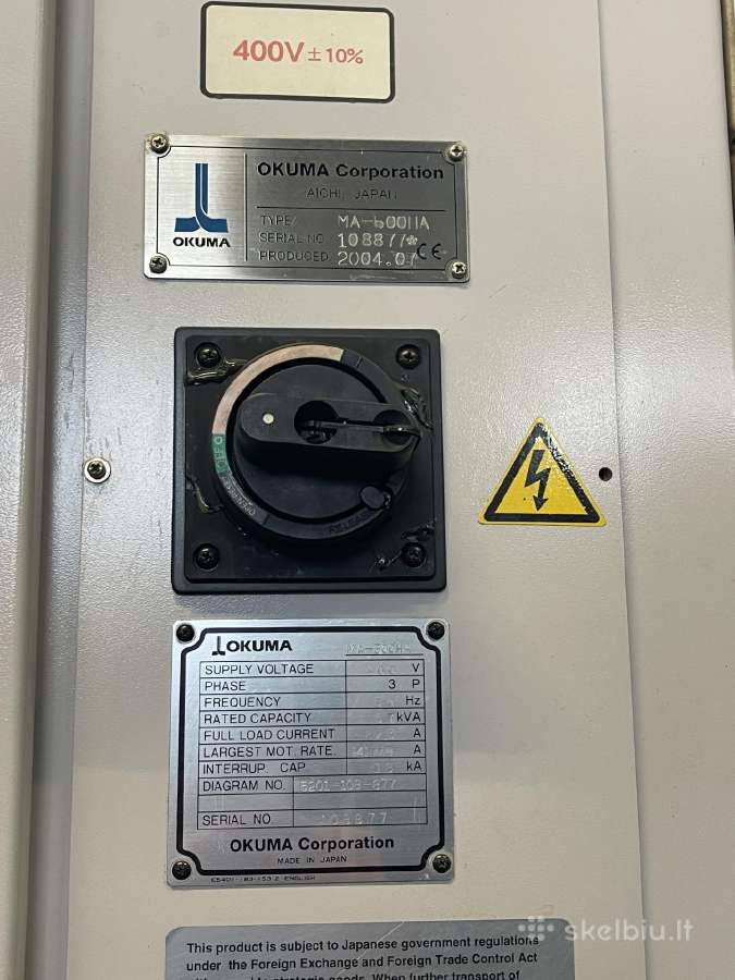 Horizontal Milling Machine Okuma Ma-500ha - nuotraukos Nr. 3